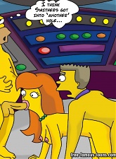 Homer Simpson is cheating with lusty redhead girl at work - 5 anal pictures