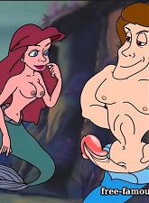 Teenie famous toon girl Mermaid Ariel in hardcore couple - 5 anal pictures