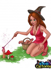 Red-haired witch using sex magic - 3 anal pictures