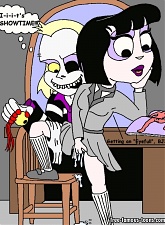 Beetlejuice with his lusty wife in famous toons hardcore orgy - 5 anal pictures