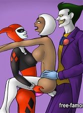 Famous toon hero Batman with girlfriends Batgirl and Catwoman hard sex - 5 anal pictures