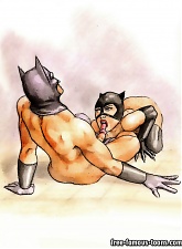 Lusty milf Catwoman seduced Batman and began to fuck hard - 5 anal pictures