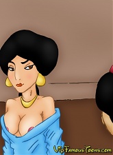 Shy princess Jasmine was seduced and fucked by Aladdin - 5 anal pictures
