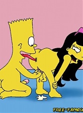 Lusty Bart seduced shy Lisa Simpson and began to fuck her tight slut - 5 anal pictures